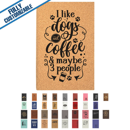 112 Page Engraved Leatherette Bound Journal - Fully Customizable